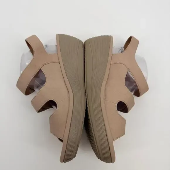 Clarks Collection Reedly Juno Wedge Nubuck Sandals Soft Cushion Womens US 12W - Picture 10 of 12